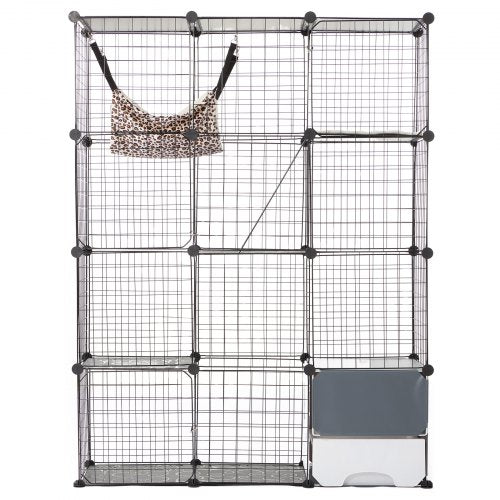Large 4tier Cat Cage 41 x 14 x 55 Detachable Metal Wire Cat Enclosure
