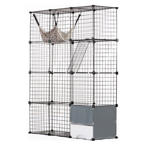 Large 4tier Cat Cage 41 x 14 x 55 Detachable Metal Wire Cat Enclosure