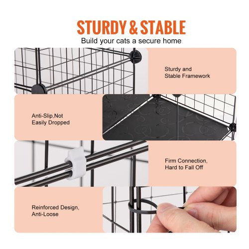 Large 4tier Cat Cage 41 x 28 x 55 Detachable Metal Wire Cat Enclosure