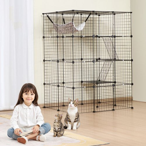 Large 4tier Cat Cage 41 x 28 x 55 Detachable Metal Wire Cat Enclosure
