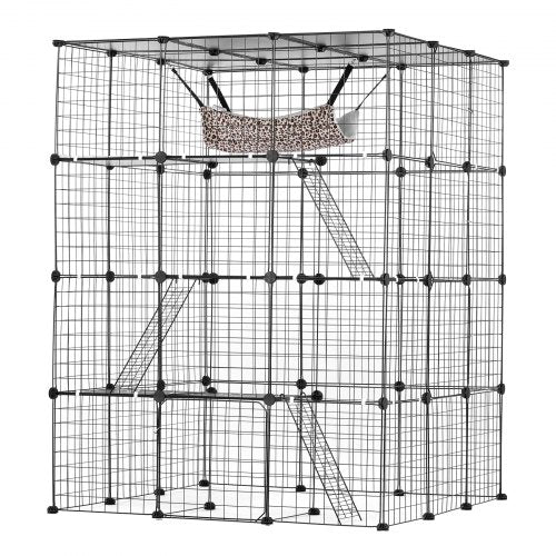 Large 4tier Cat Cage 41 x 41 x 55 Detachable Metal Wire Cat Enclosure