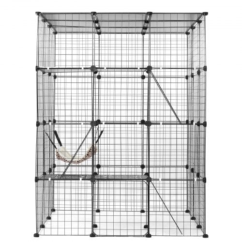Large 4tier Cat Cage 41 x 41 x 55 Detachable Metal Wire Cat Enclosure