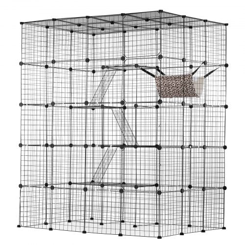 Large 4tier Cat Cage 54 x 41 x 69 Detachable Metal Wire Cat Enclosure