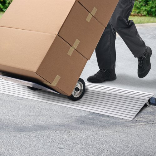 Door Threshold Ramp 1 Rise 800 lbs Load Capacity Door Ramp for Wheelchairs
