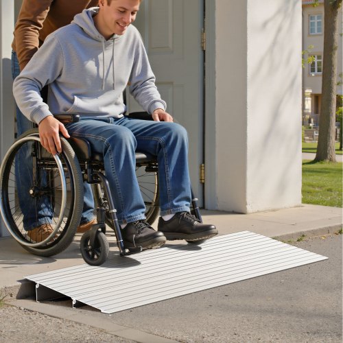 Door Threshold Ramp 2 inch Rise Aluminum Alloy Threshold Ramp Rated 800