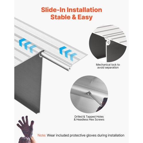 Door Threshold Ramp 4 inch Rise Aluminum Alloy Threshold Ramp Rated 800