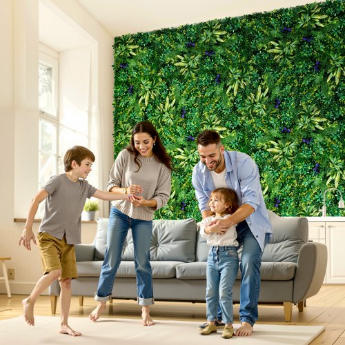 Artificial Grass Wall Panels 12 PCS 20 x 20 inch 3D Combination Greenery