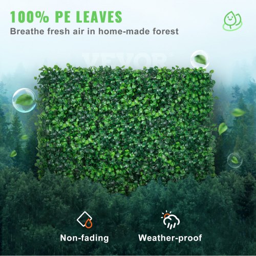 12PCS 10x10 inch Artificial Boxwood Panels Boxwood Hedge Wall