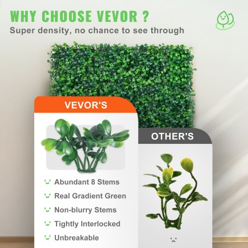 12PCS 10x10 inch Artificial Boxwood Panels Boxwood Hedge Wall