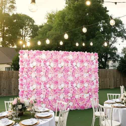 3D Flower Wall Panel 12 PCS 15 x 15 inch Artificial Floral Wall Background