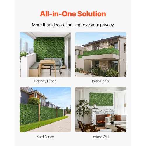 Artificial Grass Wall Panels 40 x 120 inch Milan Grass Greenery Boxwood