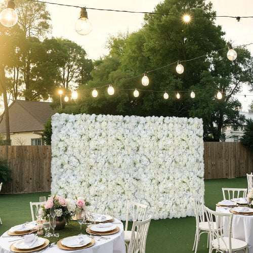 3D Flower Wall Panel 24 PCS 15 x 15 inch Artificial Floral Wall Background