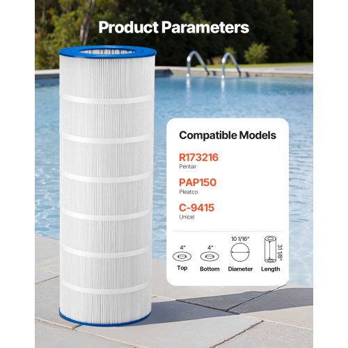 Pool Filter Cartridge 150 Sq Ft Spa Hot Tub Filter Cartridge Replacement