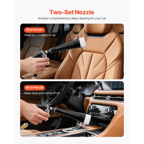 Car Cleaning Gun 692 Bar HighPressure Air Blow Gun with 2 Set Nozzles