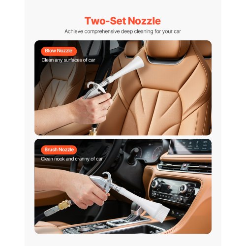 Car Cleaning Gun 692 Bar HighPressure Air Blow Gun with 2 Set Nozzles