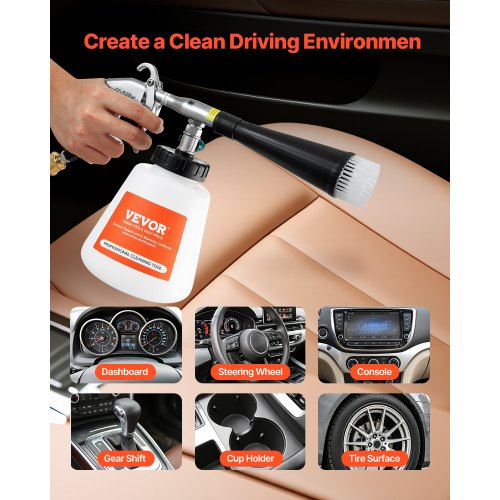 Car Cleaning Gun 692 Bar HighPressure Air Blow Gun with 2 Set Nozzles