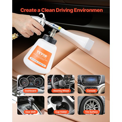 Car Cleaning Gun 692 Bar HighPressure Air Blow Gun with 2 Set Nozzles