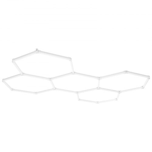 Hexagon Garage Lights 26400LM 6500K 5 Grid Systems Honeycomb Hexagonal