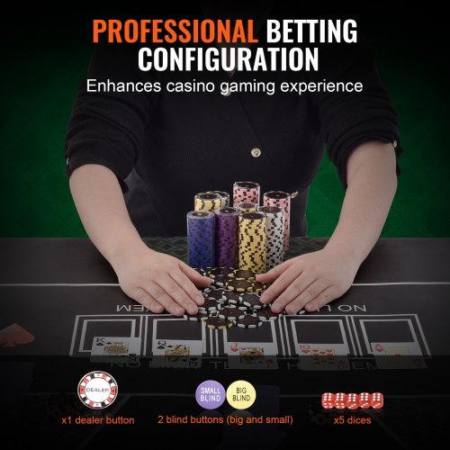 Poker Chip Set 300Piece Poker Set Complete Poker Playing Game Set with Carrying