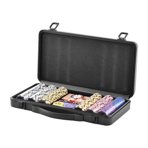 Poker Chip Set 300Piece Poker Set Complete Poker Playing Game Set with Carrying