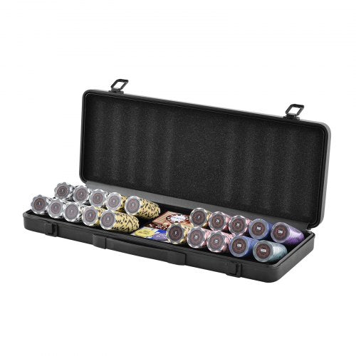 Poker Chip Set 500Piece Poker Set Complete Poker Playing Game Set with Carrying