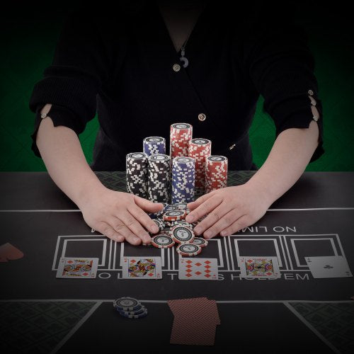 Poker Chip Set 300Piece Poker Set Complete Poker Playing Game Set with Aluminum
