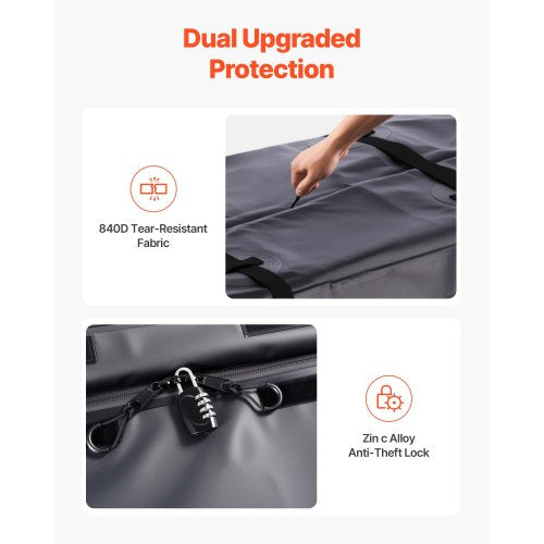 Hitch Cargo Carrier Bag Waterproof 840D PVC 5748 x 1949 x 2382 in 16