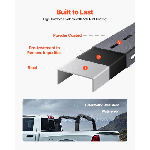 Overland Truck Bed Rack 144173 in Height Adjustable Bed Cargo Rack