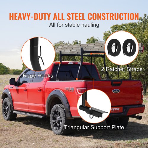 Truck Rack 4671inch Extendable Truck Ladder Rack 800 lbs Capacity Steel