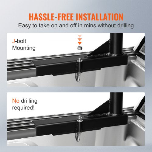 Truck Rack 4671inch Extendable Truck Ladder Rack 800 lbs Capacity Steel