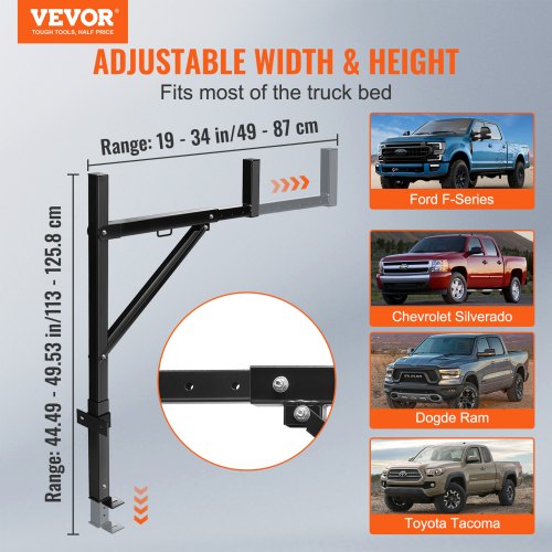 Truck Rack 1934inch Extendable Truck Ladder Rack 386436 Adjustable