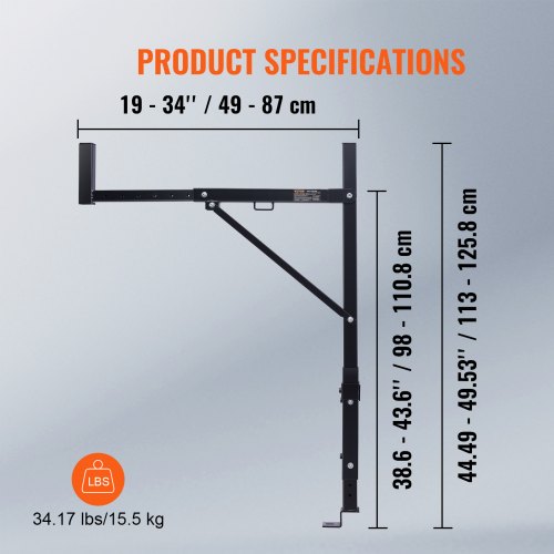 Truck Rack 1934inch Extendable Truck Ladder Rack 386436 Adjustable