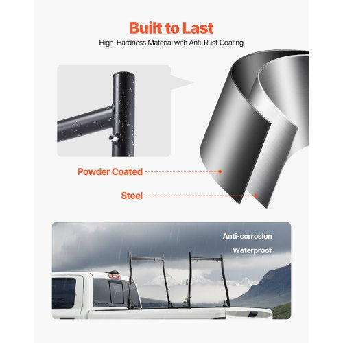 Truck Ladder Rack 4973 in Width Extendable Universal Cargo Rack Heavy