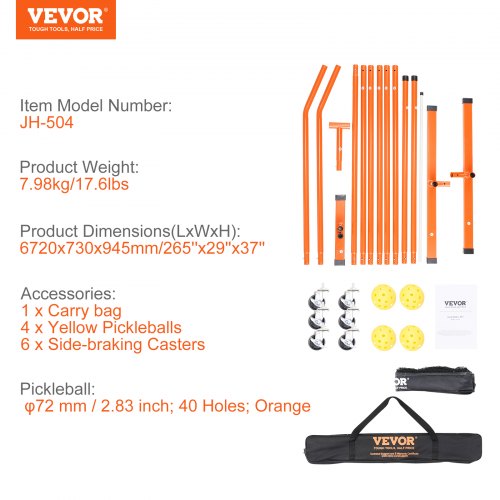 Pickleball Net Set 22FT Regulation Size Portable Pickleball System