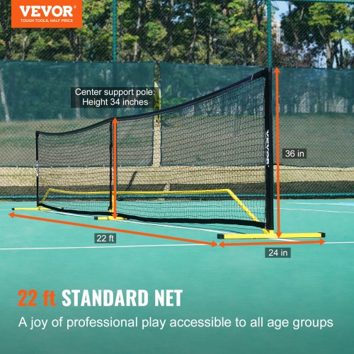 Portable Pickleball Net System 22FT Regulation Size Net Weather Resistant