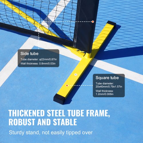 Portable Pickleball Net System 22FT Regulation Size Net Weather Resistant