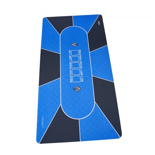 Poker Table Top 70 x 35 Inch Poker Mat 68 Players Foldable with Bag Blue