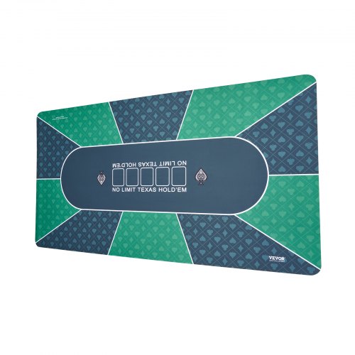 Poker Table Top 70 x 35 Inch Poker Mat 68 Players Foldable with Bag Green