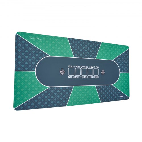 Poker Table Top 70 x 35 Inch Poker Mat 68 Players Foldable with Bag Green