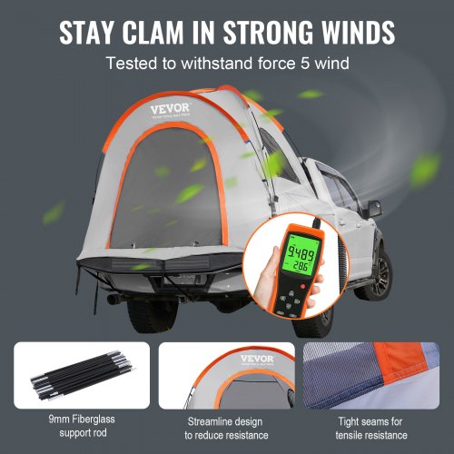 Truck Bed Tent 556 Pickup Truck Tent with Rain Layer and Carry Bag