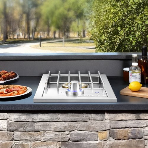 Single Grilling Side Burner 17000BTU Liquid Propane Side Burner for Outdoor