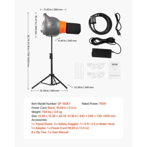 Foam Machine 115 W Party Foam Cannon Portable Foam Maker with a Tripod