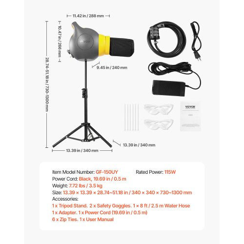 Foam Machine 115 W Party Foam Cannon Portable Foam Maker with a Tripod