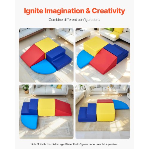 Climbing Toys 4Piece Set Foam Climbing Toys for Toddlers 6 Months to 3