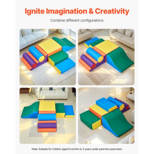 Climbing Toys 7Piece Set Foam Climbing Toys for Toddlers 6 Months to 3