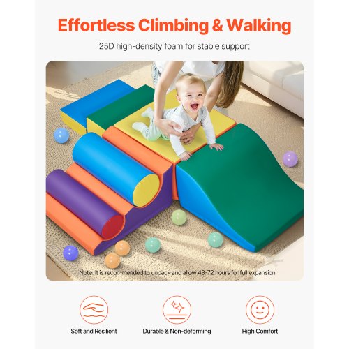 Climbing Toys 7Piece Set Foam Climbing Toys for Toddlers 6 Months to 3