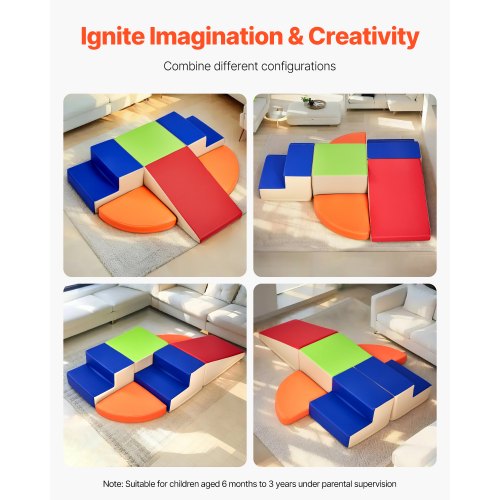 Climbing Toys 6Piece Set Foam Climbing Toys for Toddlers 6 Months to 3