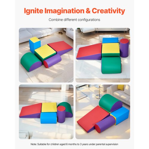 Climbing Toys 5Piece Set Foam Climbing Toys for Toddlers 6 Months to 3