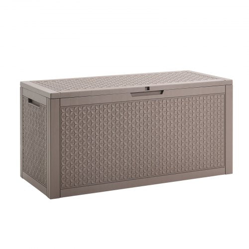 Outdoor Storage Box 100 Gallon Resin Deck Box Backyard Outside Toy and Towel