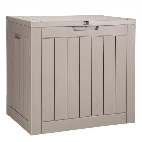 Outdoor Storage Box 31 Gallon Resin Deck Box Backyard Outside Toy and Towel